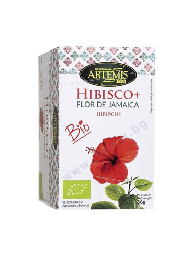 АРТЕМИС БИО ЧАЙ ЦВЕТЕ ОТ ЯМАЙКА С ХИБИСКУС, КАНЕЛА,  МЕНТА, ДЖИНДЖИФИЛ И ЖЕНСКО БИЛЕ филтър * 20