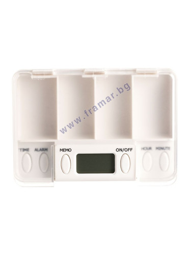 ДОЗАТОР ЗА ЛЕКАРСТВА СМАРТ С ЧАСОВНИК И АЛАРМА