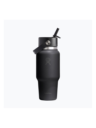 Термобутилка Hydro Flask Wide Flex Straw Travel 621 ml black
