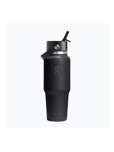 Термобутилка Hydro Flask Wide Flex Straw Travel 946 ml black