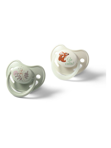 BabyOno Take Care Anatomical Silicone Soothers биберон Day & Night 6-18m 2 бр.