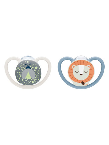 NUK Perfect Match Air Night 6-18 m биберон Firefly/Lion 2 бр.