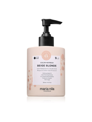 Maria Nila Colour Refresh нежна подхранваща маска без перманентни цветови пигменти цвят Beige Blonde 9.23 300 мл.