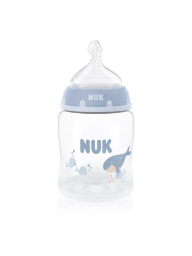 NUK First Choice Whale шише с контрол на температурата 0m+ 150 мл.