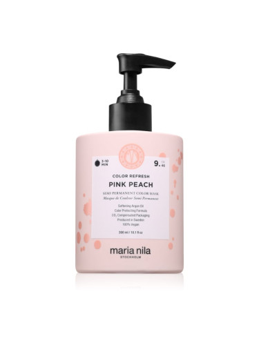 Maria Nila Colour Refresh нежна подхранваща маска без перманентни цветови пигменти цвят Pink Peach 9.46 300 мл.