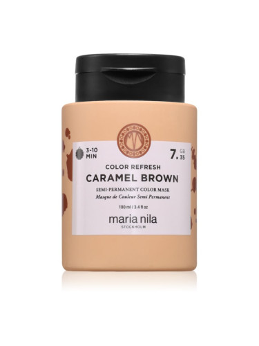 Maria Nila Colour Refresh нежна подхранваща маска без перманентни цветови пигменти цвят Caramel Brown 7.35 100 мл.