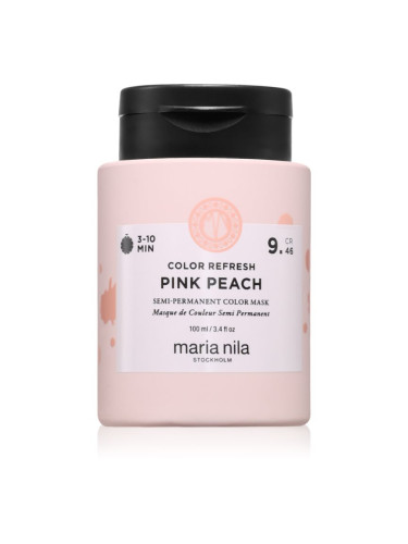 Maria Nila Colour Refresh нежна подхранваща маска без перманентни цветови пигменти цвят Pink Peach 9.46 100 мл.
