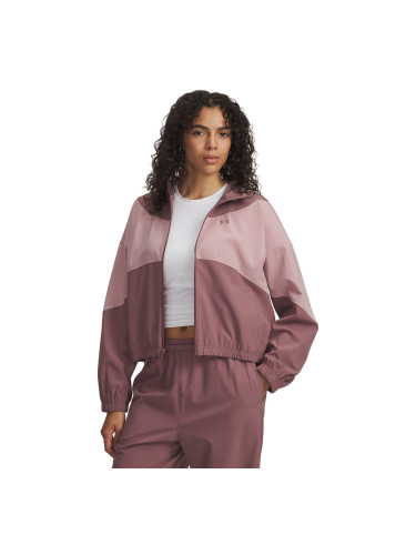 Суитшърт Under Armour Rival Woven Jacket Hoodie Brown XS