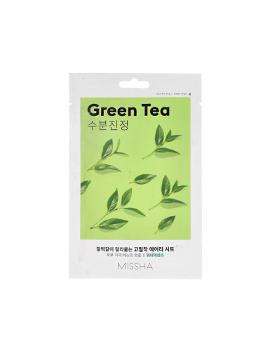 Missha Airy Fit Sheet Mask Green Tea Маска за лице 19 g