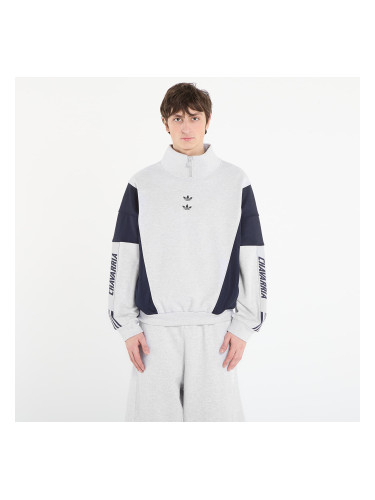 Суитшърт adidas x Willy Chavarria Watsonville Mockneck Jumper Light Grey Heather/ Legend Ink L