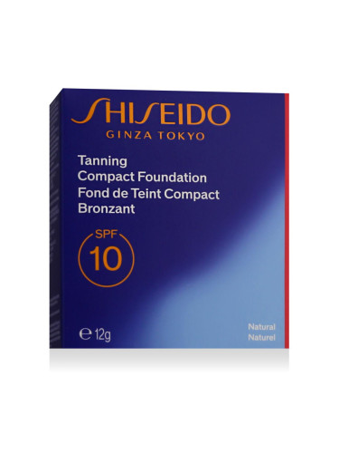 Shiseido Sun Protection Tanning Compact Foundation SPF10 Фон дьо тен за жени 12 g Нюанс Natural