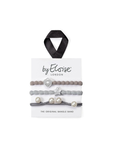 By Eloise London Set Shades of Grey Ластик за коса за жени 1 бр