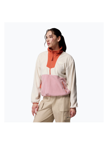 Дамски суитшърт Columbia Sequoia Grove 1/2 Zip Fleece chalk/eraser pink/tuscan