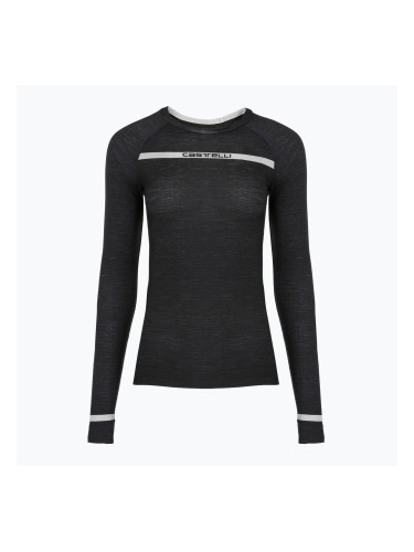 Дамска блуза с дълъг ръкав за колоездене Castelli Merino Seamless Baselayer W black