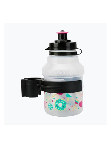 Polisport Lolipops 350 ml бутилка за велосипед Junior + кошница прозрачна