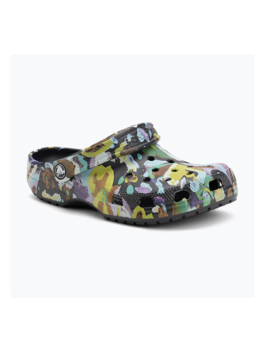Чехли Crocs Classic Painted Floral black sand