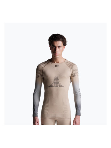 Мъжка термоактивна блуза с дълъг ръкав X-Bionic Invent Fx Shirt sand/light grey/grey