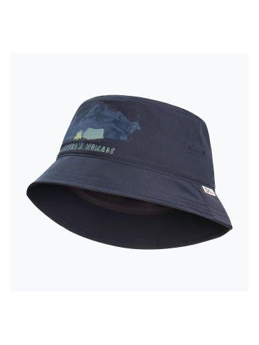Детска шапка Jack Wolfskin Woods Bucket с принт в нощно синьо