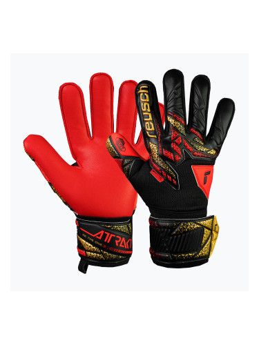 Вратарски ръкавици Reusch Attrakt Silver black/gold/firery red