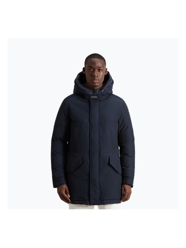 Мъжка парка Woolrich Polar с висока яка melton blue