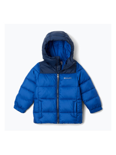 Детско подплатено яке Columbia Puffect Hooded mountain blue/collegiate navy