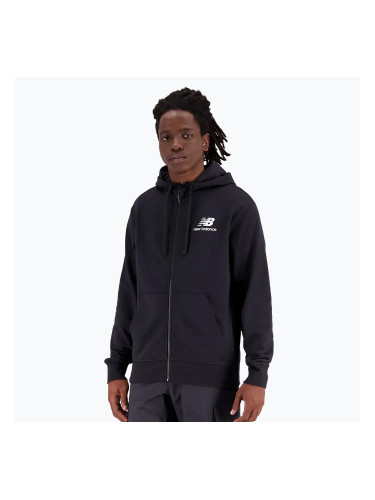 Мъжки суитшърт New Balance Essentials Stacked Logo French Terry black