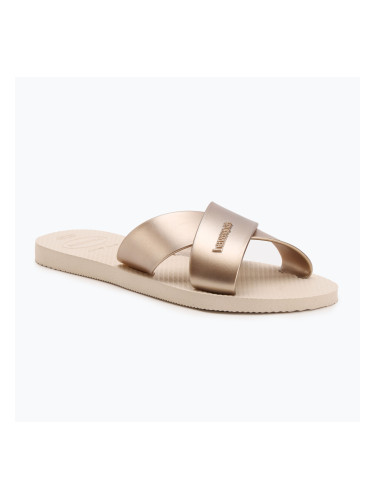 Дамски джапанки Havaianas Aqua Metallic beige