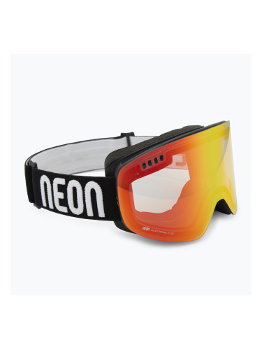 Скиорска маска Neon Light Photo black/white/photo plus red