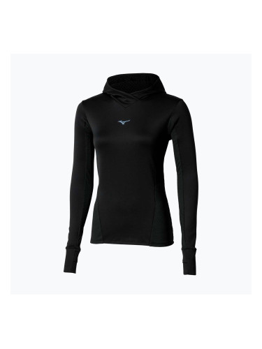 Дамски суитшърт за бягане Mizuno Active Warm Hooded black