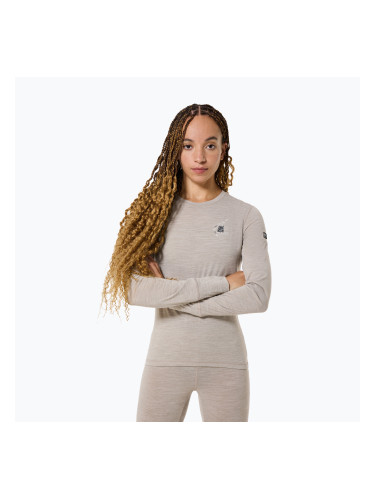 Дамска термоактивна блуза с дълъг ръкав super.natural Tundra 175 Bunny vintage khaki melange/various