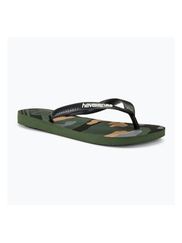 Мъжки джапанки Havaianas Top Camu olive green / black