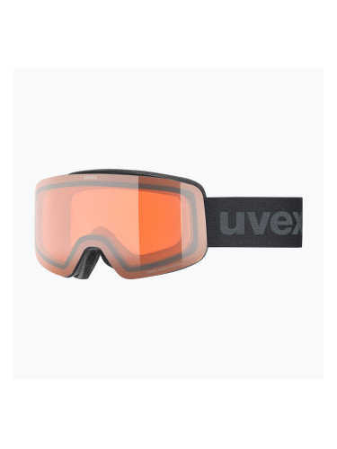 Детска скиорска маска UVEX Pwdr LG Jr black matt/orange/clear