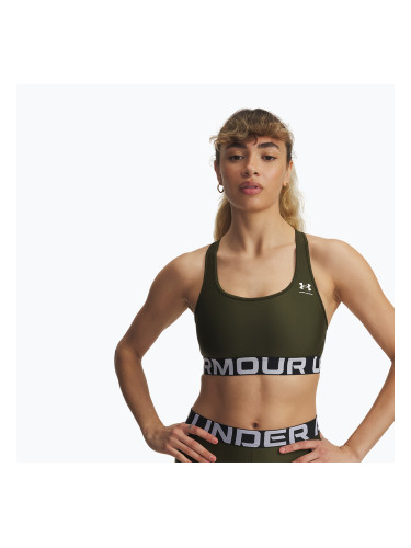 Спортен сутиен Under Armour HG Authentics Mid Branded expedition green/white