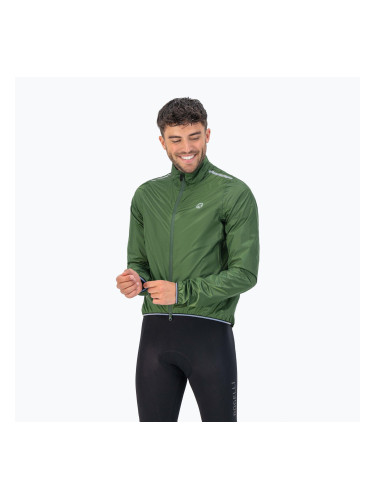 Мъжко яке за колоездене Rogelli Essential Rain fluor army green