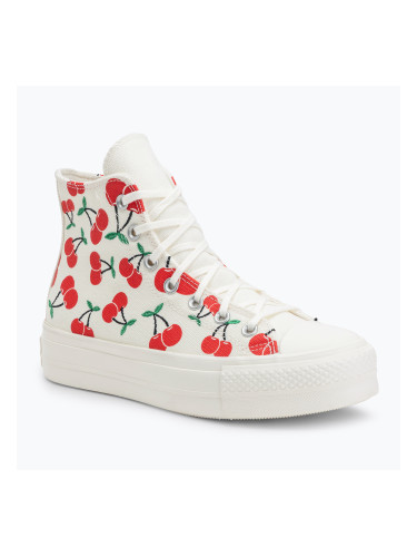 Дамски кецове Converse Chuck Taylor All Star Lift Platform Cherries Hi egret/red/green