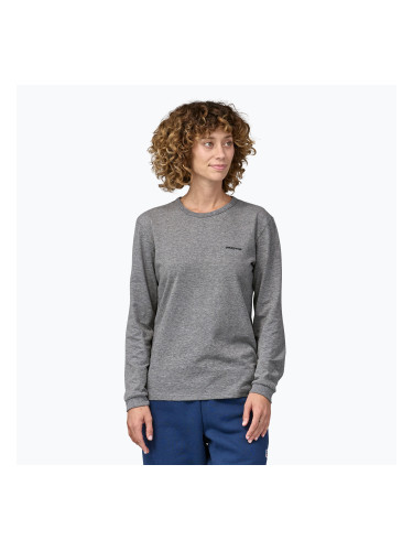 Дамска блуза с дълъг ръкав Patagonia P-6 Logo Responsibili-Tee gravel heather