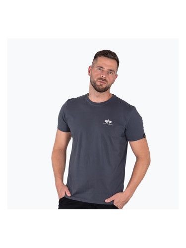 Мъжка тениска Alpha Industries Basic Small Logo T-Shirt greyblack