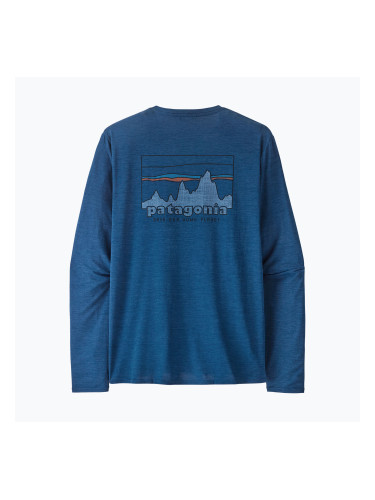 Мъжка блуза с дълъг ръкав Patagonia Cap Cool Daily Graphic Shirt '73 skyline / clement blue x-dye