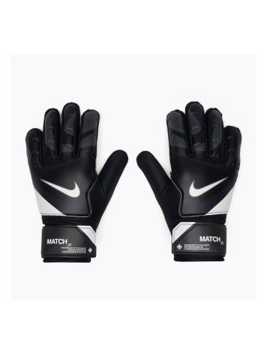 Детски вратарски ръкавици Nike Match черно/тъмно сиво/бяло