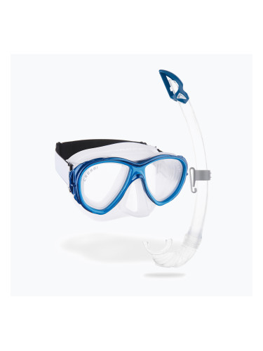 Комплект за гмуркане Cressi Samoa + Mexico clear/blue