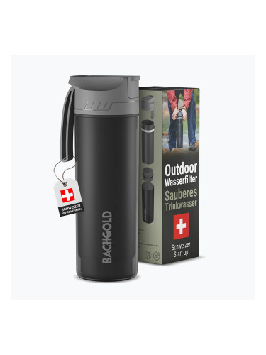 Туристическа бутилка с филтър Bachgold Selfpress Waterfilter 500 ml black