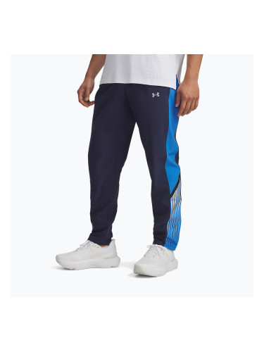 Мъжки панталони за бягане Under Armour Velociti Storm washed navy/blue atlantis/reflective