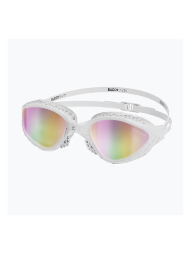 Очила за плуване BuddySwim OzeanX Mirror white / iridium
