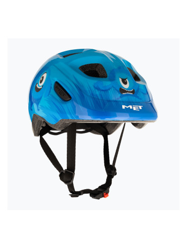 Детска велосипедна каска MET Hooray blue monster glossy