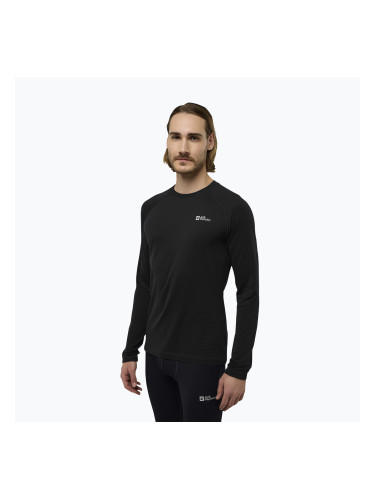 Мъжка термо блуза с дълъг ръкав Longsleeve Infinite Warm черен Jack Wolfskin