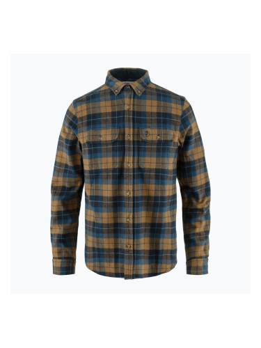Мъжка риза Fjällräven Singi Heavy Flannel dark navy/buckwheat brown