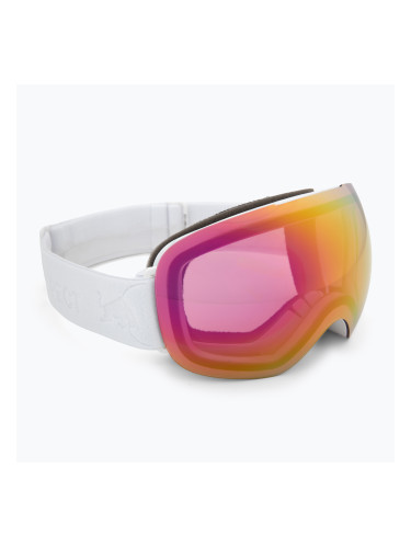 Скиорска маска Red Bull Spect Bent matt white/red with pink purple mirror