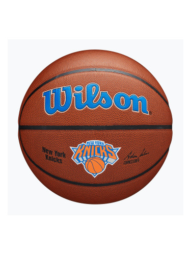 Wilson NBA Team Alliance New York Knicks баскетбол кафяв размер 7