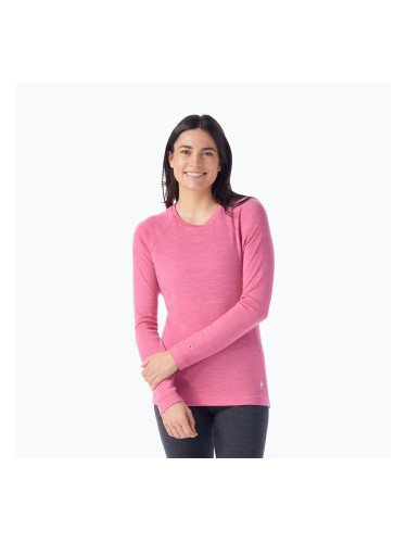 Дамска термо блуза с дълъг ръкав Smartwool Merino 250 Baselayer Crew Boxed garden pink heather 