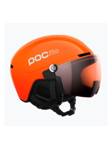 Детска скиорска каска POC POCito Obex Visor S2 Jr fluorescent orange